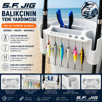 Balıkçı Kovası Askı Aparatı - Kamış, Olta ve Ekipman Tutucu - Beyaz Balıkçı Kovası Askı Aparatı - Kamış, Olta ve Ekipman Tutucu - Beyaz