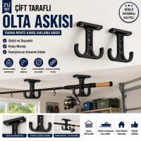 Tavan Tipi Çift Taraflı Olta Kamışı Askısı – 2’li Set Tavan Tipi Çift Taraflı Olta Kamışı Askısı – 2’li Set