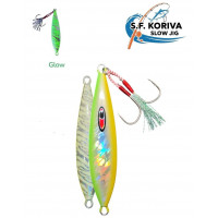 S.F. Koriva Slow Jig 130gr - Glow - Akya Sinarit Lahos Trança Antenli Mercan Gibi Balık Avları İçin Jig - Renk: 306 S.F. Koriva Slow Jig 130gr - Glow - Akya Sinarit Lahos Trança Antenli Mercan Gibi Balık Avları İçin Jig - Renk: 306