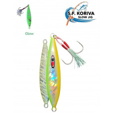 S.F. Koriva Slow Jig 130gr - Glow - Akya Sinarit Lahos Trança Antenli Mercan Gibi Balık Avları İçin Jig - Renk: 306 S.F. Koriva Slow Jig 130gr - Glow - Akya Sinarit Lahos Trança Antenli Mercan Gibi Balık Avları İçin Jig - Renk: 306