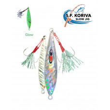 S.F. Koriva Slow Jig 60g - Glow - Akya Sinarit Lahos Trança Antenli Mercan Gibi Balık Avları İçin Jig
