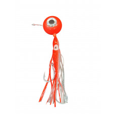 S.F. Melek Gözü Jig 120g Kırmızı UV - 0/2 No Paslanmaz İğne - Kırmızı Glow  Saçak