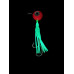 S.F. Melek Gözü Jig 250g Kırmızı UV - 0/5 No Paslanmaz İğne - Beyaz Glow  Saçak