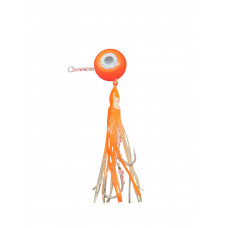 S.F. Melek Gözü Jig 120g Turuncu UV - 0/2 No Paslanmaz İğne - Turuncu Glow  Saçak