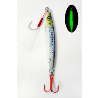 S.F Sardin Jig 22g - Spoon Fake Fish Lures - Best Jig Bait for Sea Bass Bonito Bluefish Pike - Glow Jig - Color: 1
