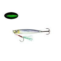 S.F. Sardin Jig 40g - Color: 2 - Fake Bait Spoon Rapala - Best Glow Jig Bait for Sea Bass, Bonito, Bluefish, Chinkop, Pike