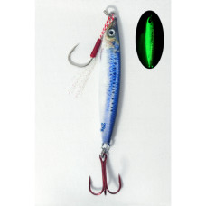 S.F Sardin Jig 29g - Spoon Fake Fish Lures - Best Jig Bait for Sea Bass Bonito Bluefish Pike - Glow Jig - Color: 3