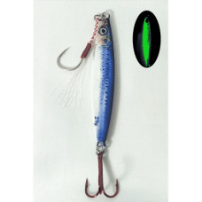S.F Sardin Jig 34g - Spoon Fake Fish Lures - Best Jig Bait for Sea Bass Bonito Bluefish Pike - Glow Jig -Color: 4