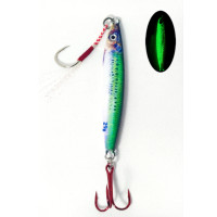 S.F Sardin Jig 22g - Spoon Fake Fish Lures - Best Jig Bait for Sea Bass Bonito Bluefish Pike - Glow Jig - Coor: 6