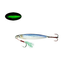 S.F. Sardin Jig 34g - Color: 8 - Fake Bait Spoon Rapala - Best Glow Jig Bait for Sea Bass, Bonito, Bluefish, Chinkop, Pike
