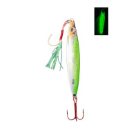 S.F Sardin Jig 60g - Spoon Fake Fish Lures - Best Jig Bait for Sea Bass Bonito Bluefish Pike - Glow Jig -Color: 9