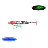 S.F. Sardin Jig 22g Color : 12 - Fake Bait Spoon Rapala -Sea Bass, Bonito, Bluefish, Chinkop, Pike Jig Bait -Zebra Glow