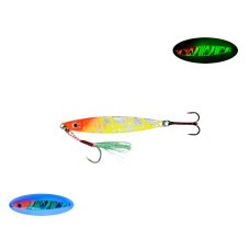 S.F. Sardin Jig 22g Color : 13 - Fake Bait Spoon Rapala -Sea Bass, Bonito, Bluefish, Chinkop, Pike Jig Bait -Zebra Glow