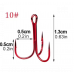 Kırmızı Üçlü İğne - 10 No - Jig, Rapala, Silikonlar ve Şamandıralar İçin - 6 Adet Kırmızı Üçlü İğne - 10 No - Jig, Rapala, Silikonlar ve Şamandıralar İçin - 6 Adet